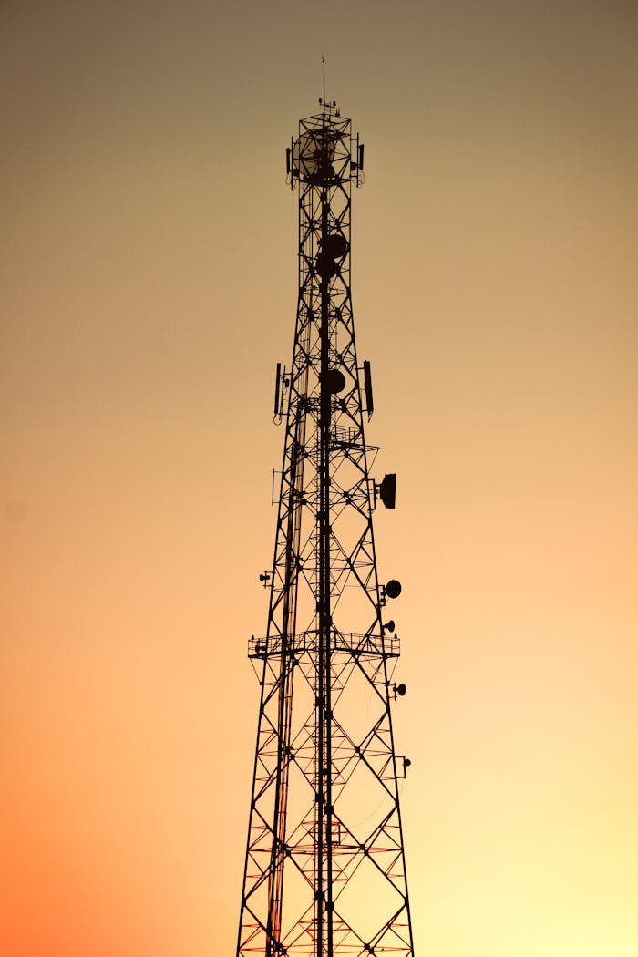 Silhouette of a Telecom Tower