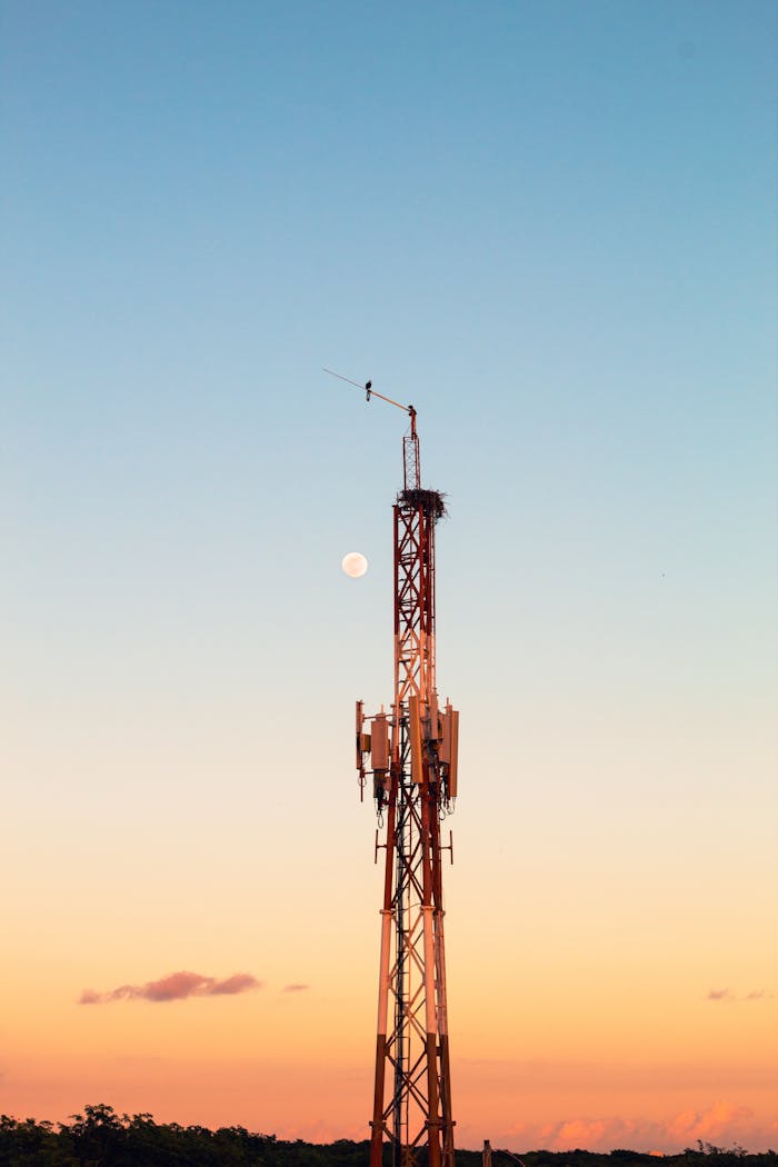 Radio Antenna under Clear Sky